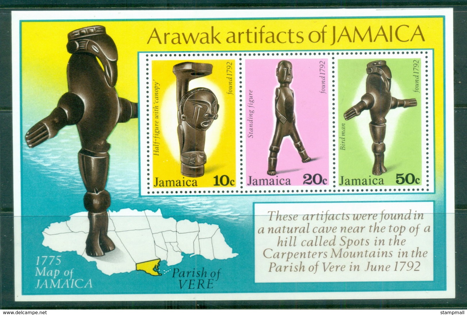 Jamaica 1978 Arawak Artifacts MS MUH - Jamaica (1962-...)