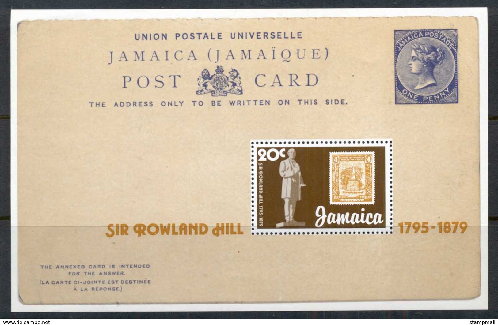 Jamaica 1979 Rowland Hill MS MUH - Jamaica (1962-...)