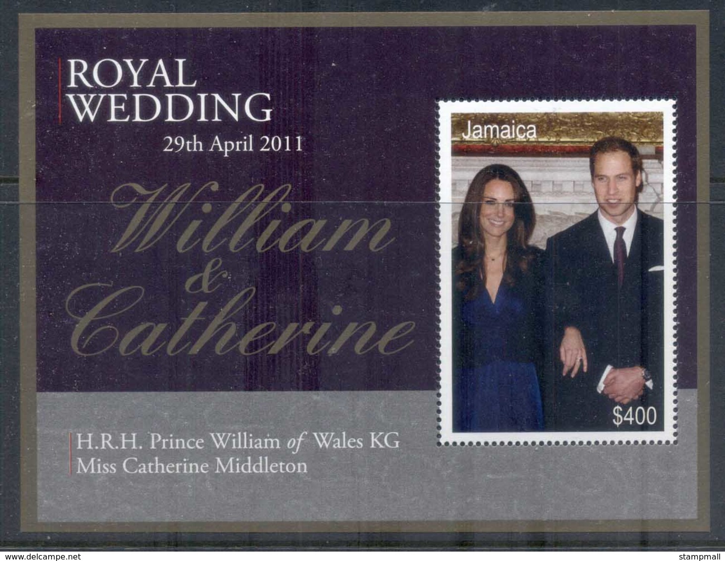 Jamaica 2011 Royal Wedding William & Kate MS MUH - Jamaica (1962-...)