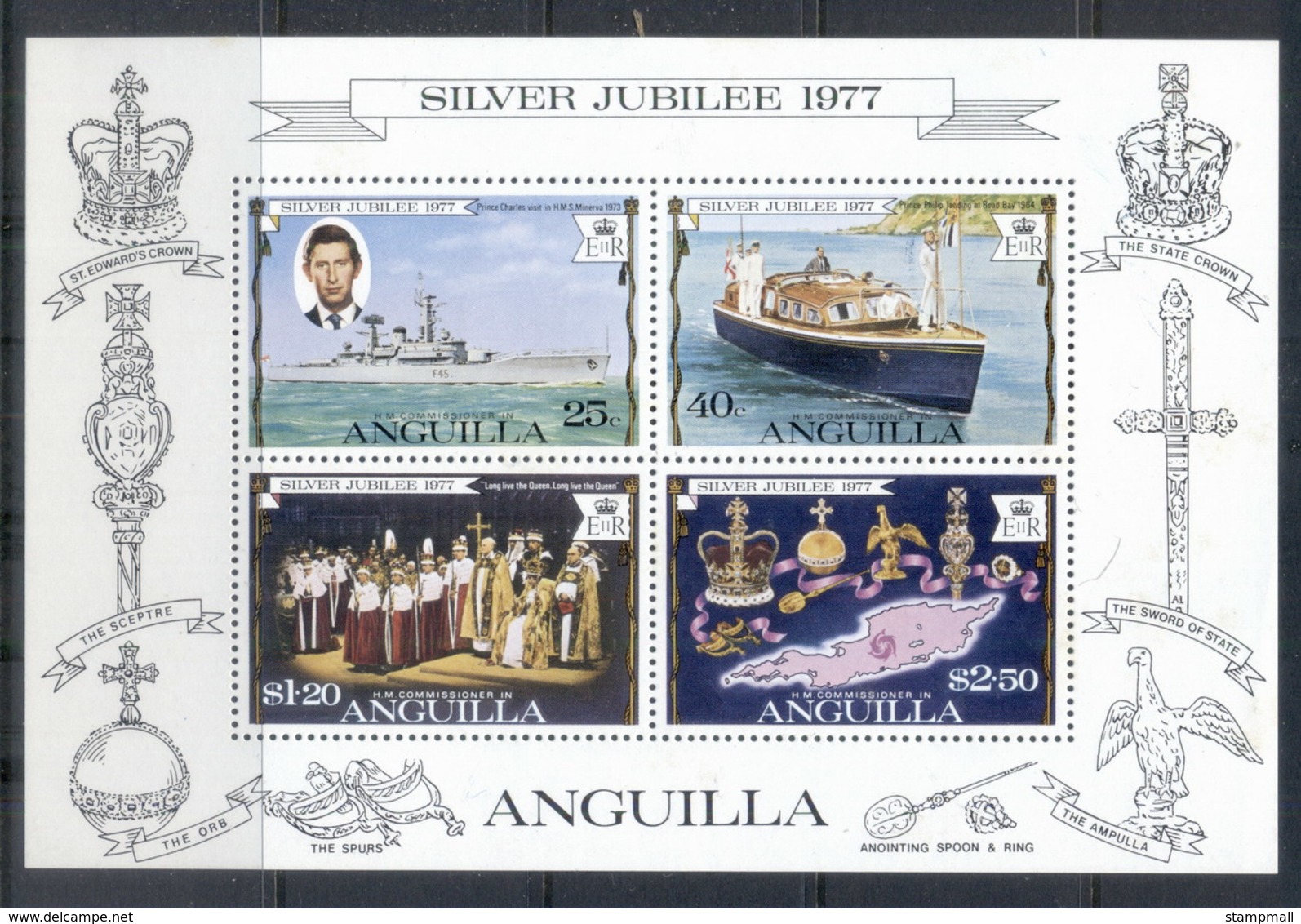 Anguilla 1977 QEII Silver Jubilee MS MUH - Anguilla (1968-...)