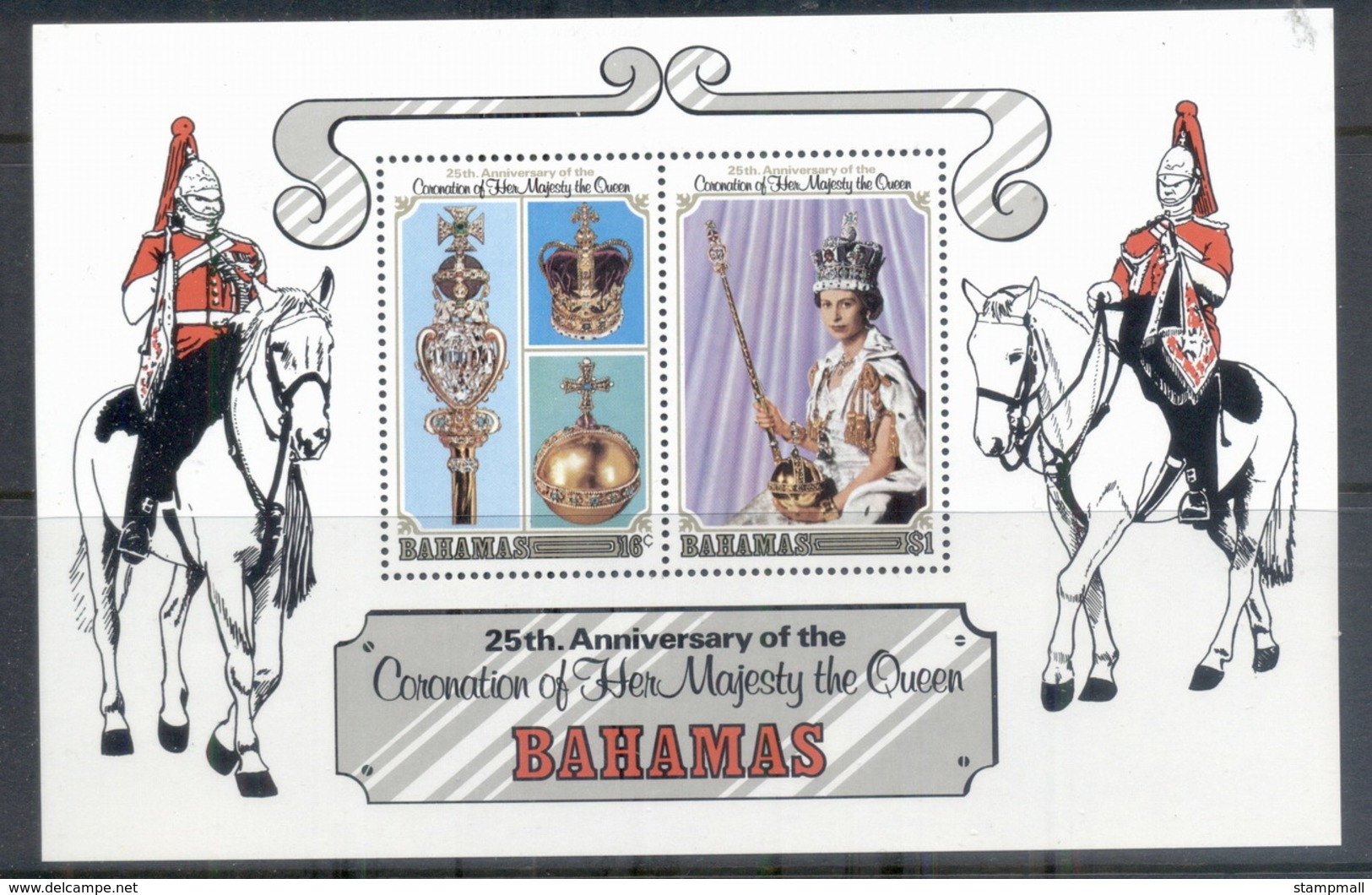 Bahamas 1978 QEII Coronation 25th Anniversary MS MUH - Bahamas (1973-...)