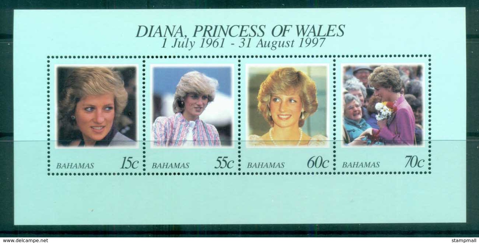 Bahamas 1998 Princess Diana In Memoriam MS MUH Lot81808 - Bahamas (1973-...)