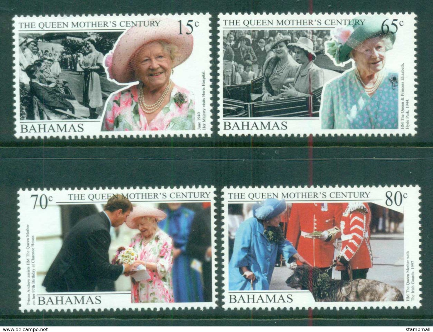 Bahamas 1999 Queen Mother's Century, Royalty MUH - Bahamas (1973-...)