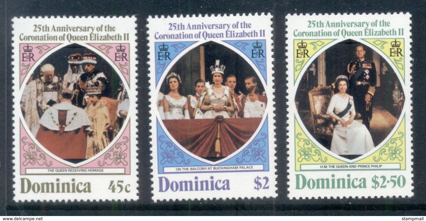 Dominica 1978 QEII Coronation 25th Anniversary MUH - Dominica (1978-...)