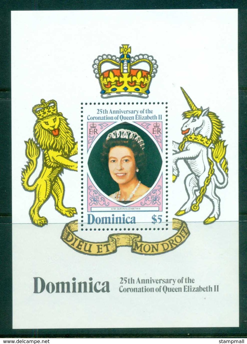 Dominica 1978 QEII Coronation, 25th Anniversary , Royalty MS MUH - Dominica (1978-...)