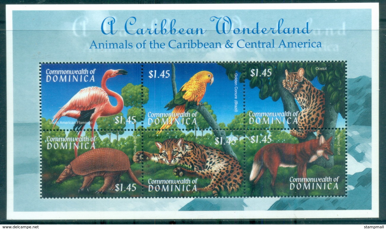 Dominica 2000 Wildlife $1.45 MS MUH - Dominica (1978-...)