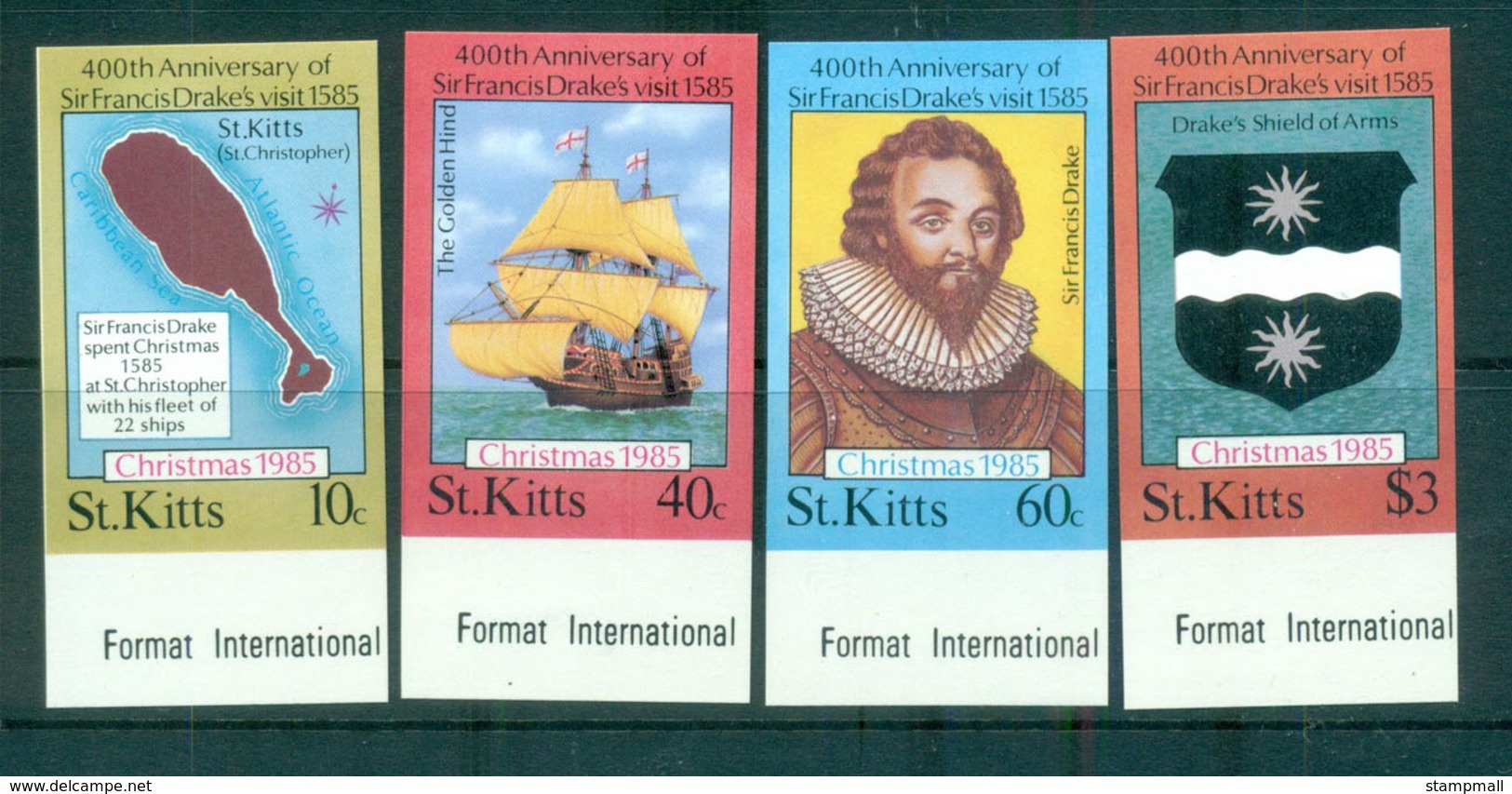 St Kitts 1985 Sir Francis Drake IMPERF MUH Lot68717 - St.Kitts And Nevis ( 1983-...)