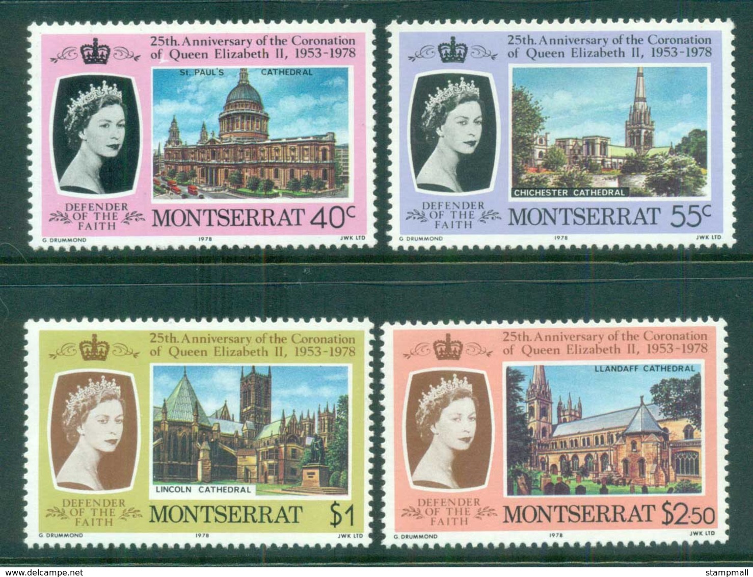 Montserrat 1978 QEII Coronation, 25th Anniversary , Royalty MUH - Montserrat