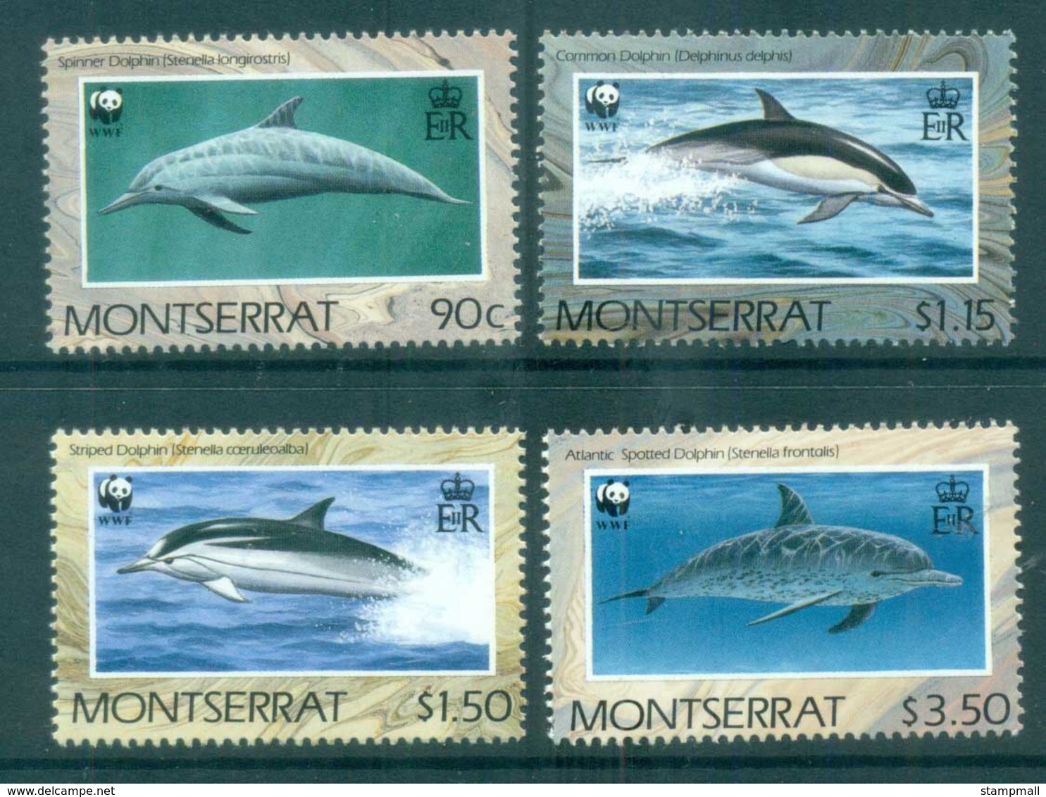 Montserrat 1990 WWF Dolphins MUH Lot76175 - Montserrat