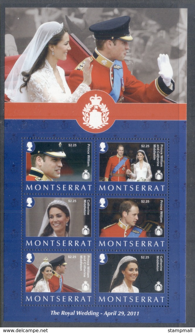 Montserrat 2011 Royal Wedding William & Kate $2.25 MS MUH - Montserrat