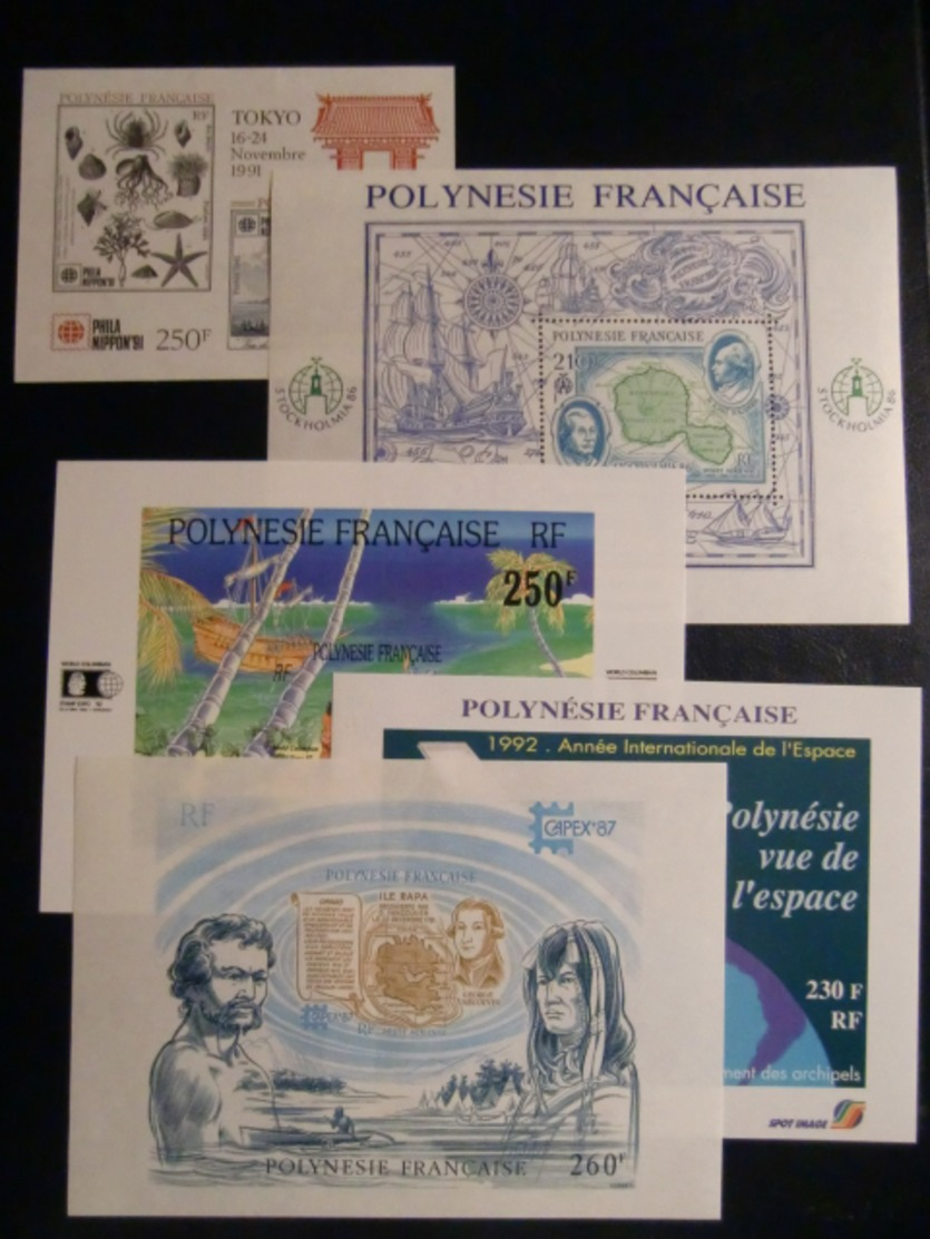 POLYNESIE CARNET BLOCS  TIMBRES POSTE ET POSTE AERIENNE NEUFS