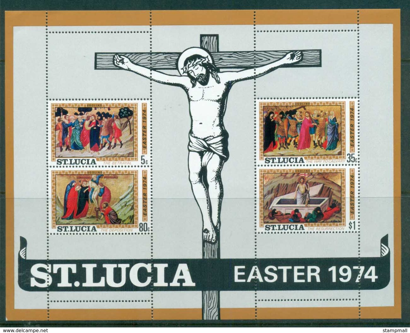 St Lucia 1974 Easter MS MUH - St.Lucia (1979-...)