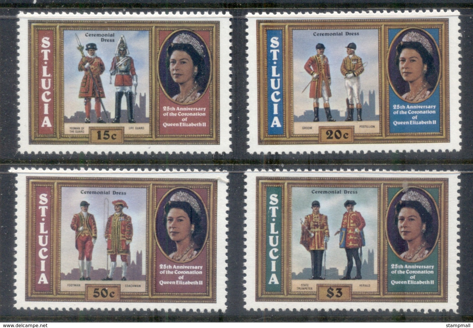 St Lucia 1978 QEII Coronation 25th Anniversary MUH - St.Lucia (1979-...)