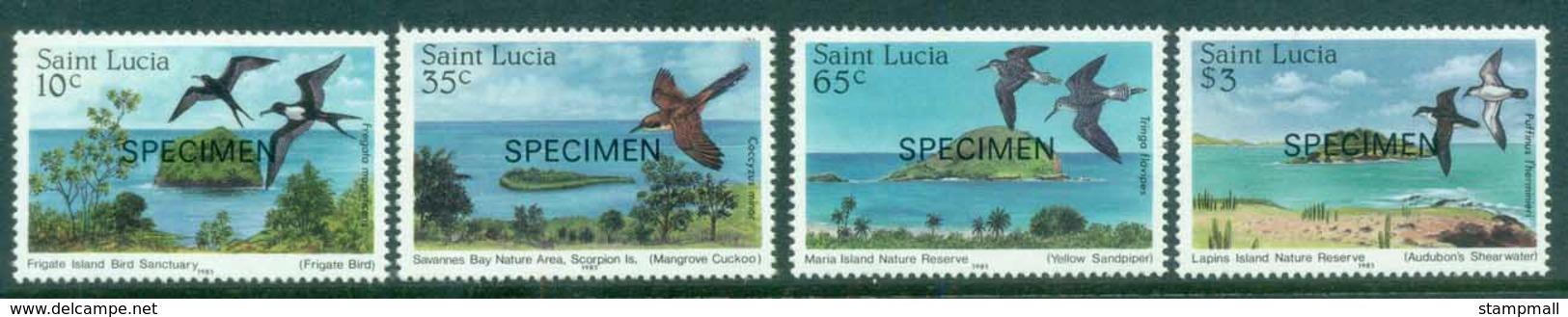 St Lucia 1985 Birds In Habitats SPECIMEN MUH - St.Lucia (1979-...)