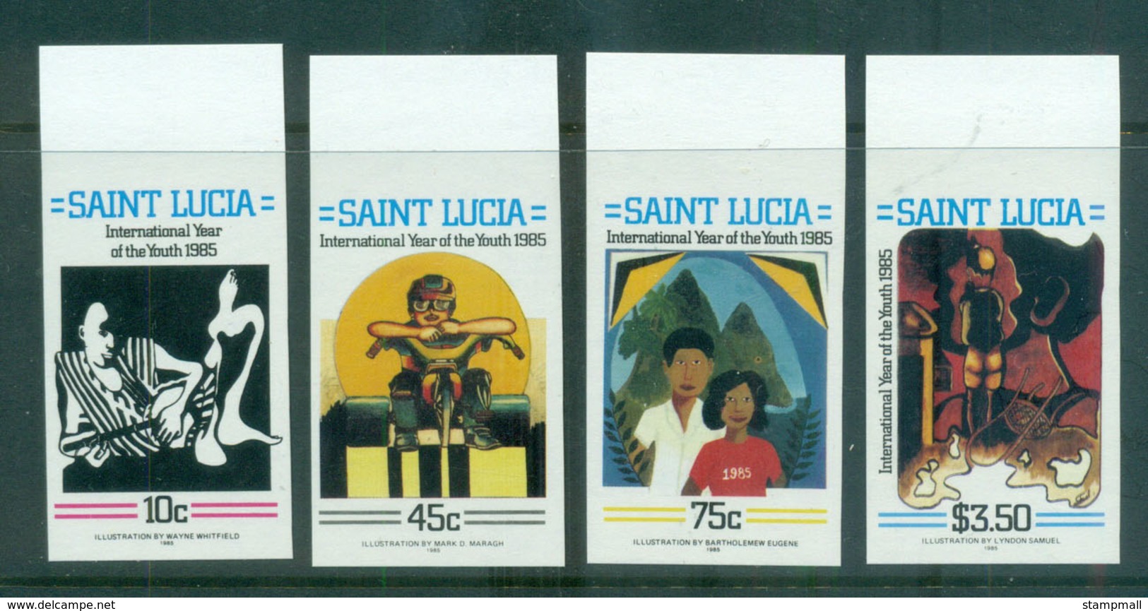 St Lucia 1985 Intl. Youth Year IMPERF MUH Lot68619 - St.Lucia (1979-...)