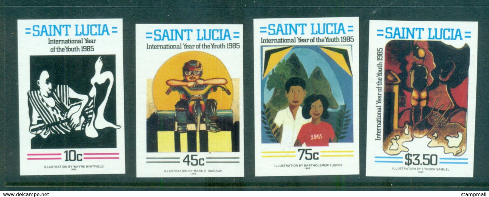 St Lucia 1985 Intl. Youth Year IMPERF MUH Lot68690 - St.Lucia (1979-...)