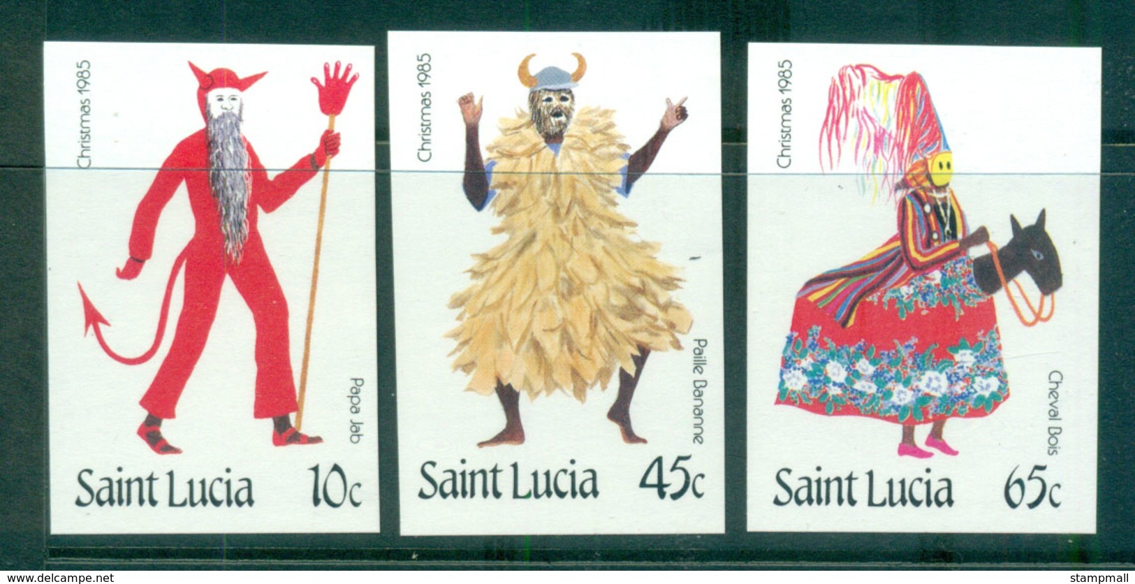 St Lucia 1985 Xmas IMPERF MUH Lot68678 - St.Lucia (1979-...)