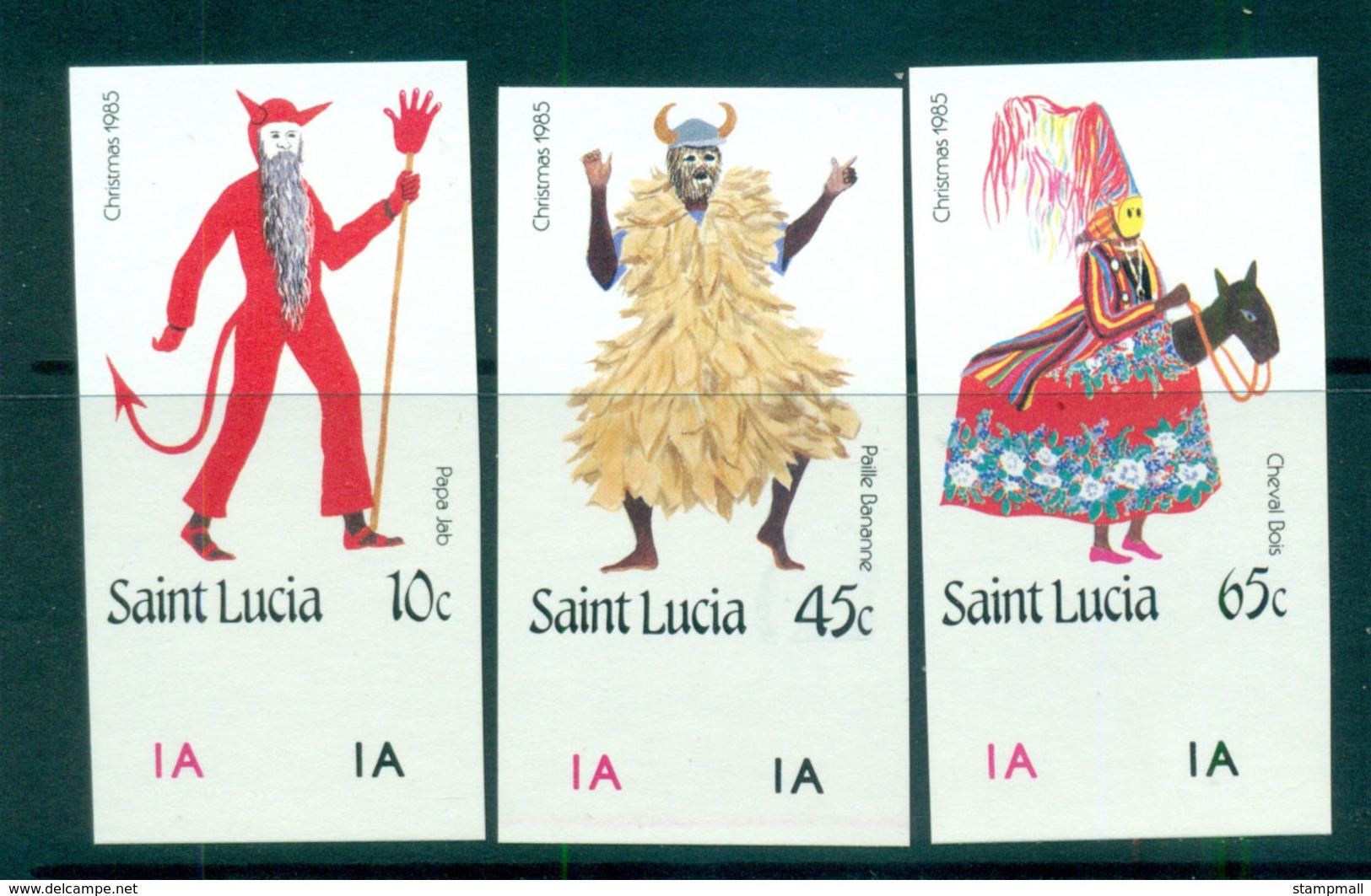 St Lucia 1985 Xmas IMPERF MUH Lot68680 - St.Lucia (1979-...)