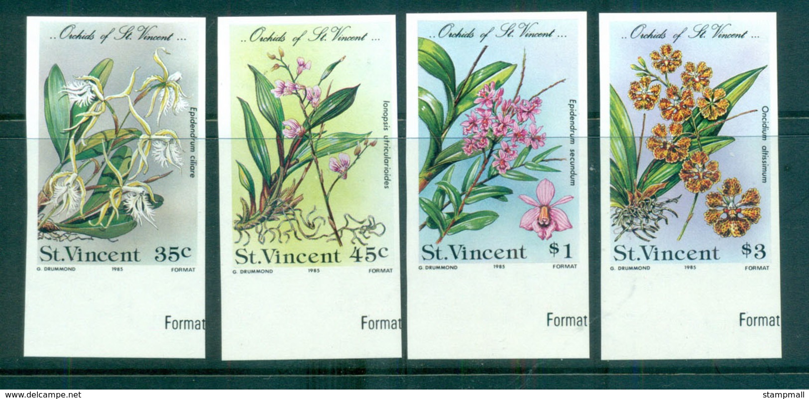 St Vincent 1985 Orchids, Flowers IMPERF MUH Lot68547 - St.Vincent (1979-...)