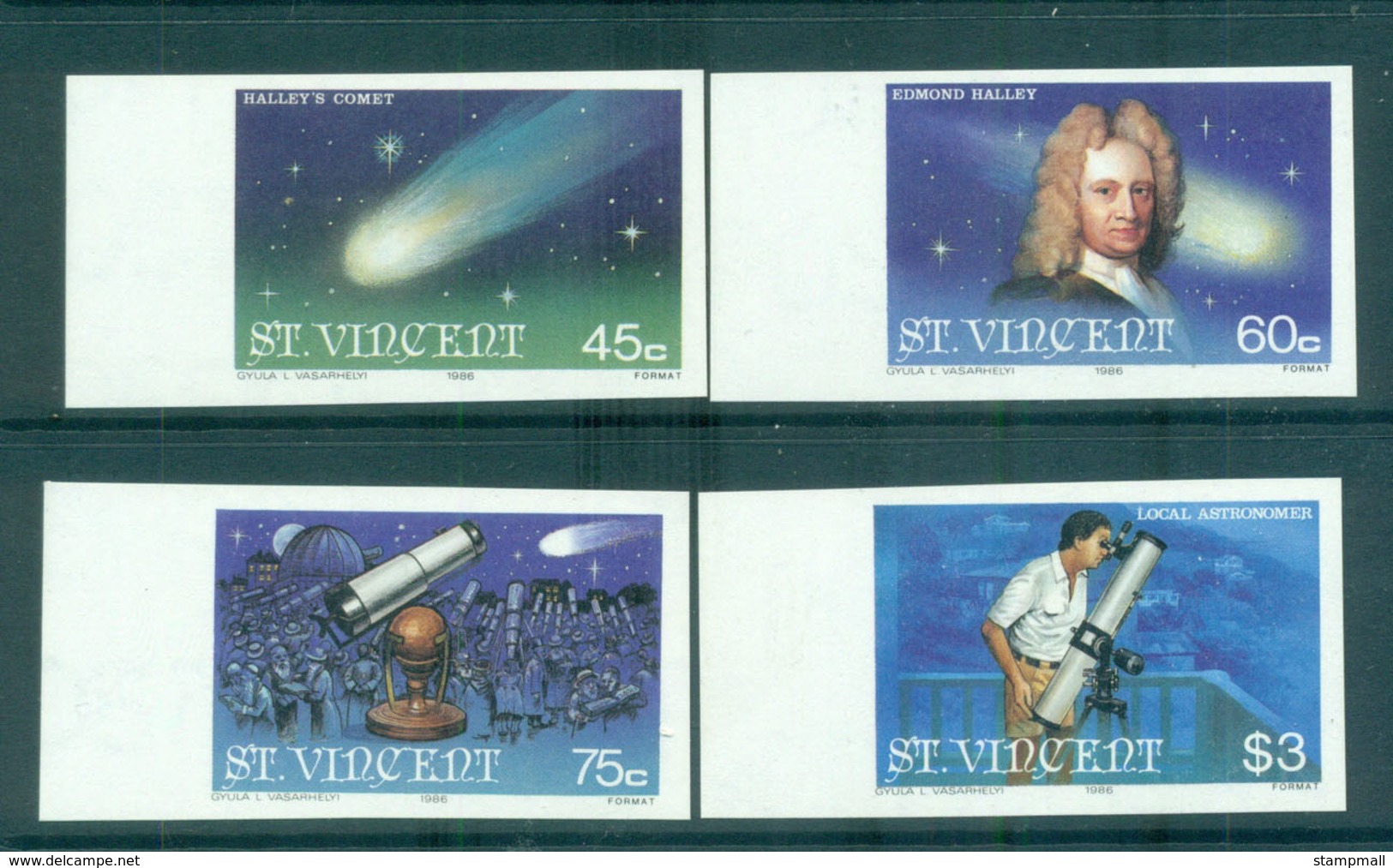 St Vincent 1986 Halley's Comet IMPERF MUH Lot68746 - St.Vincent (1979-...)