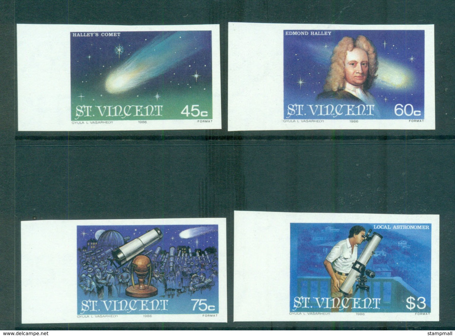 St Vincent 1986 Halley's Comet IMPERF MUH Lot68748 - St.Vincent (1979-...)