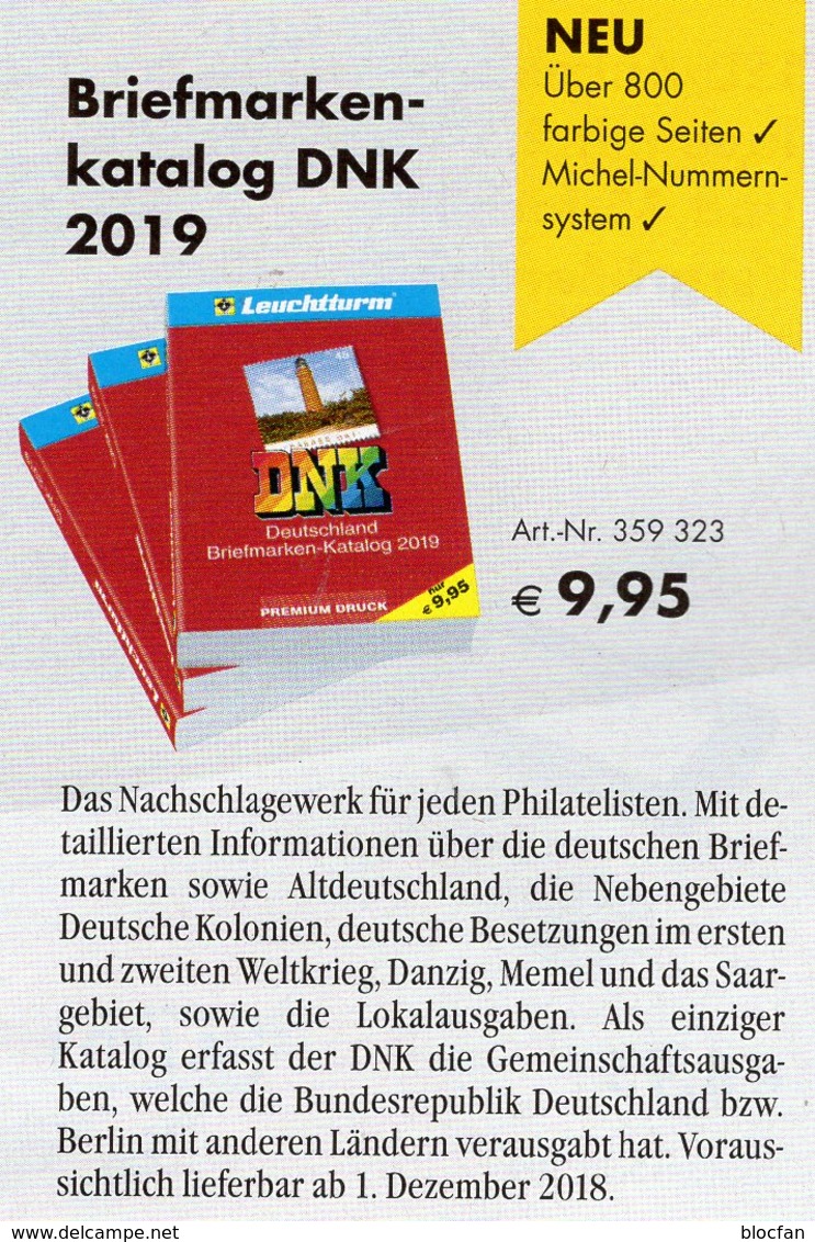 DNK 2019 Netto Briefmarken Katalog Neu 10€ Deutschland Germany DR Saar Memel Danzig BI DDR Berlin BRD 9783947701056 - Alemania