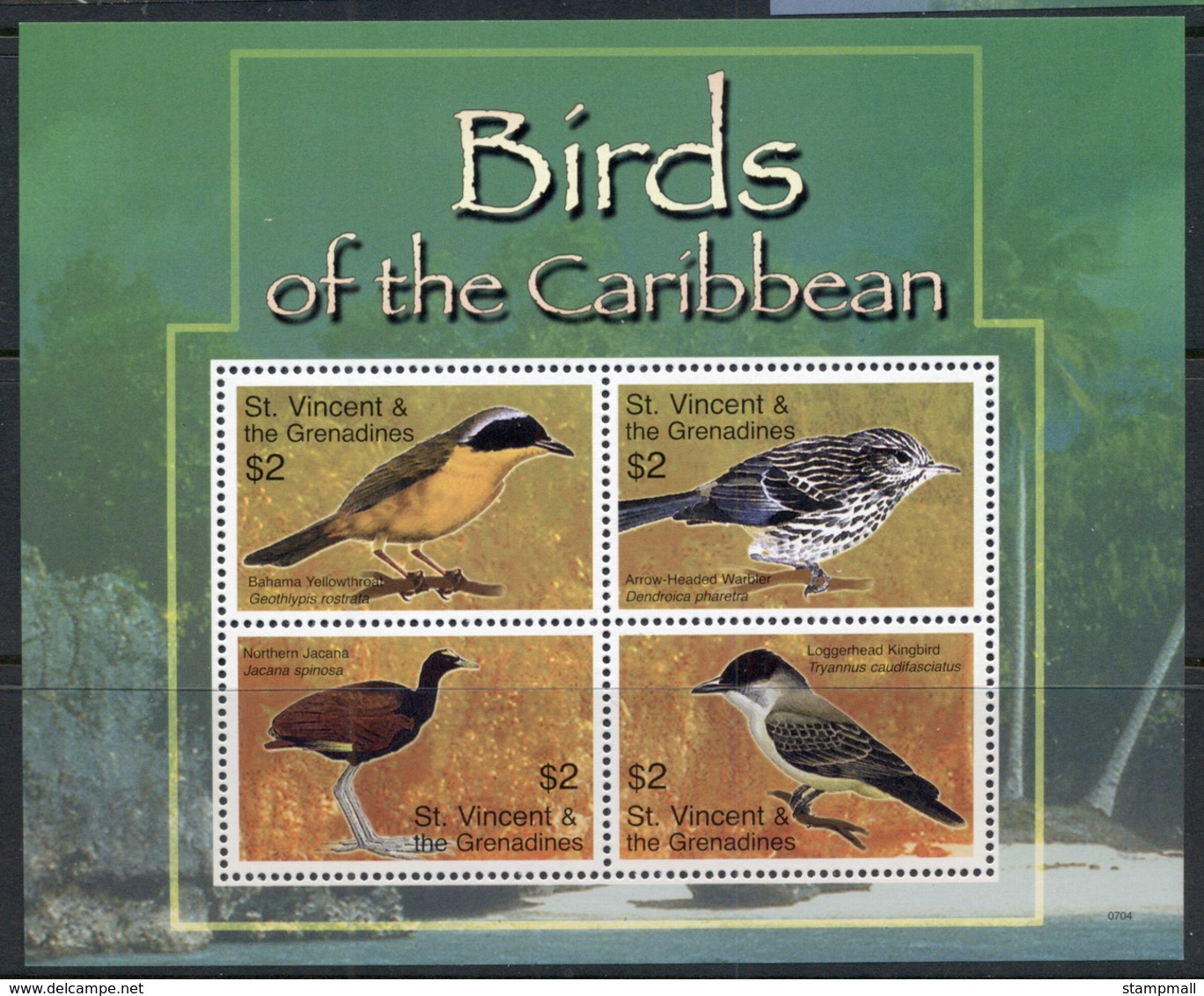 St Vincent 2007 Birds Of The Caribbean MS MUH - St.Vincent (1979-...)