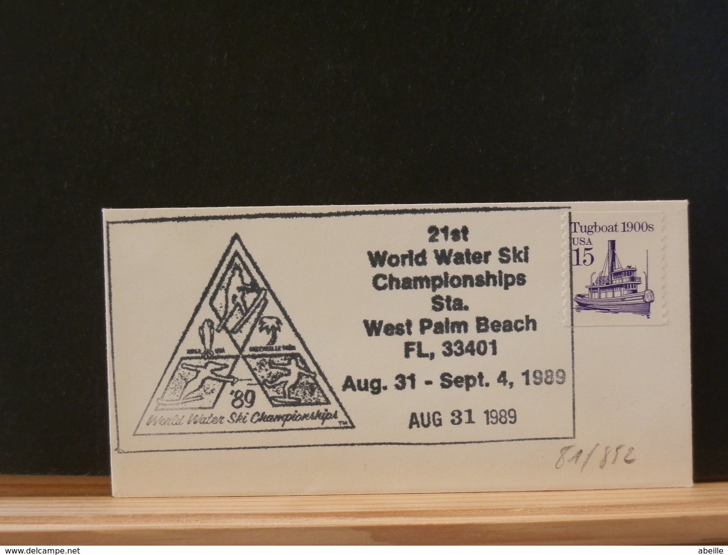 81/852  OBL.  USA - Water-skiing