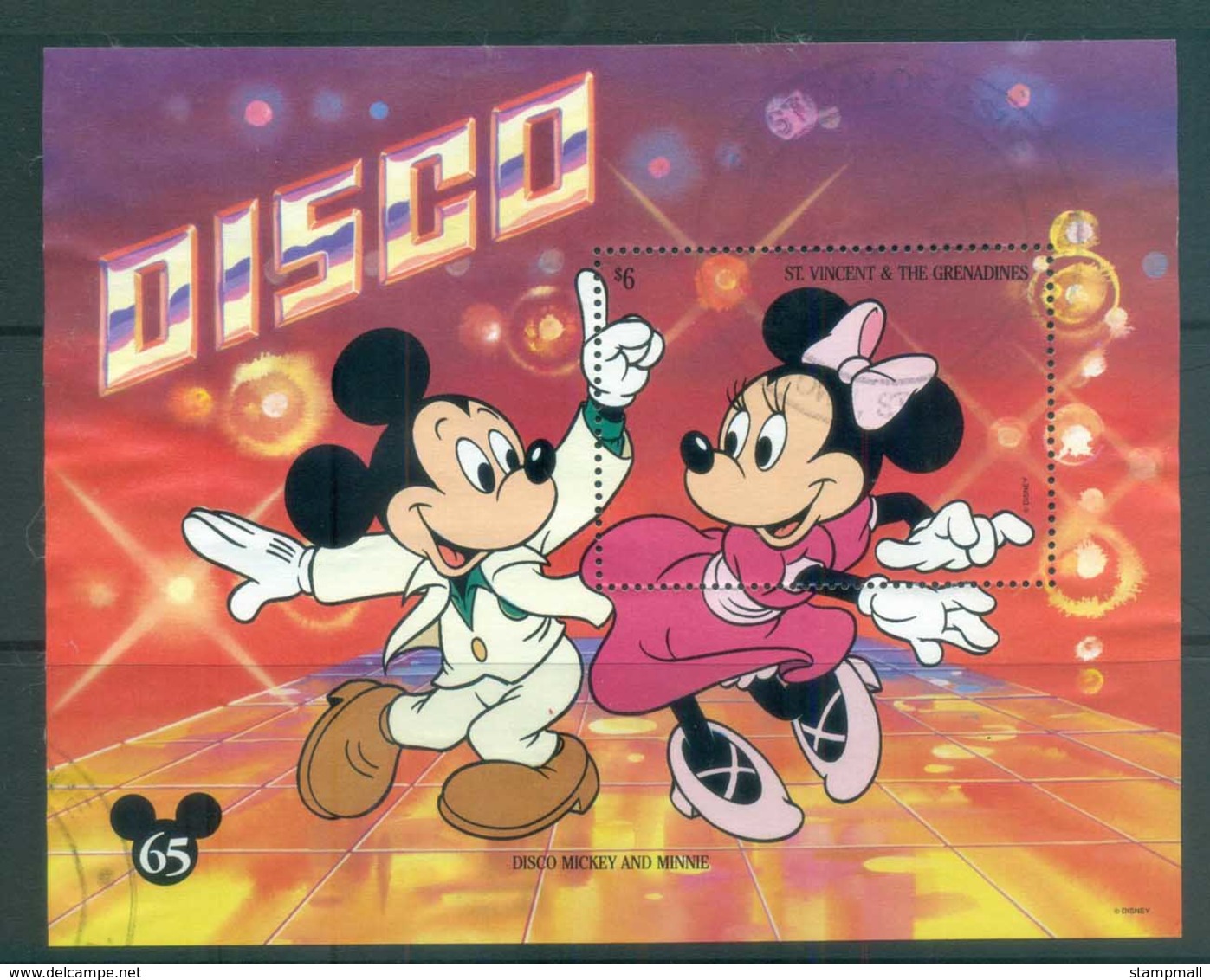 St Vincent Grenadines 1994 Disney, Disco Mickey & Minnie MS FU Lot80091 - St.Vincent & Grenadines