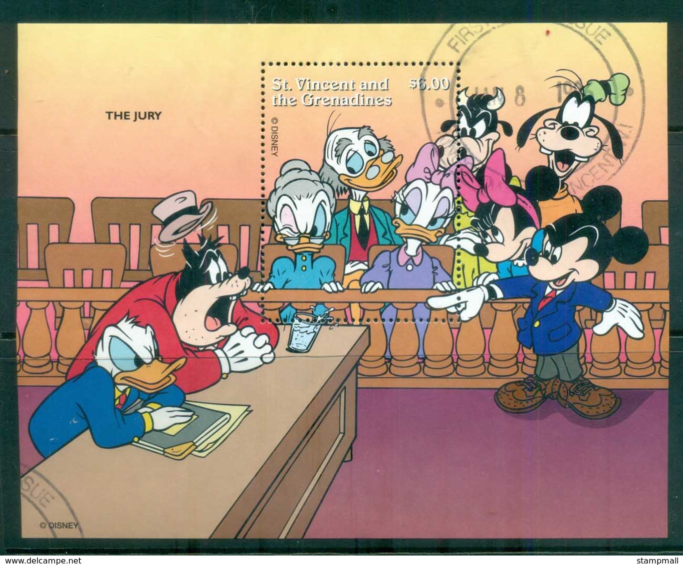 St Vincent Grenadines 1996 Disney, Characters At Work, The Jury MS FU Lot79399 - St.Vincent & Grenadines