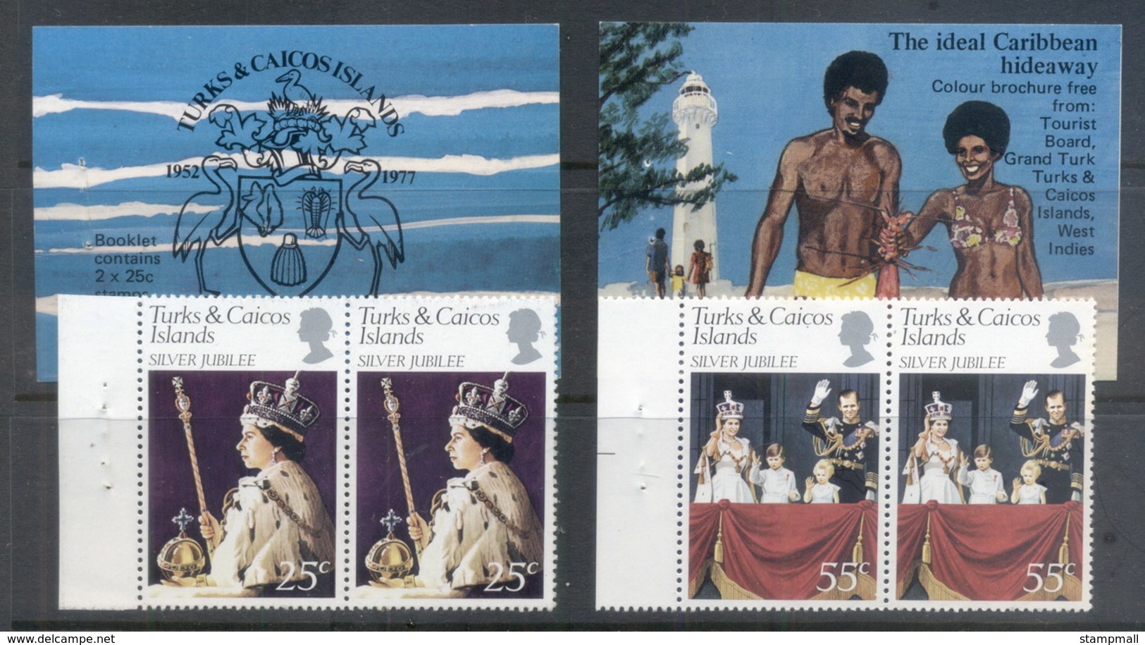 Turks & Caicos Is 1977 QEII Silver Jubilee Booklet Exploded MUH - Turks And Caicos