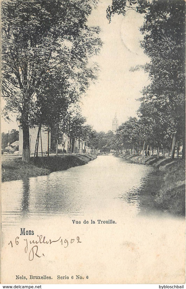 CPA Belgique Hainaut Mons Vue De La Trouille - Bergen - Ed. Nels Bruxelles Serie 6 No 6 Précuseur Circulé 1902 - Mons