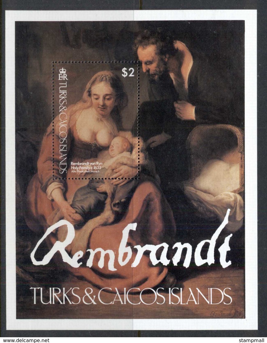 Turks & Caicos Is 2003 Rembrandt Paintings MS MUH - Turks & Caicos