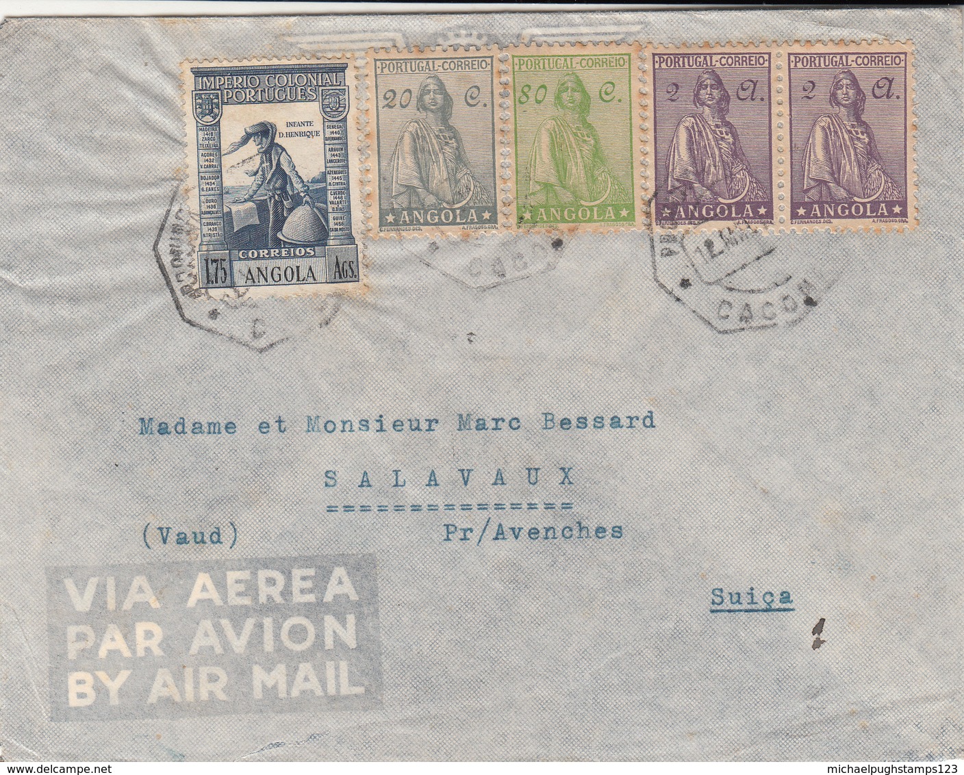 Angola / Airmail / Switzerland - Angola