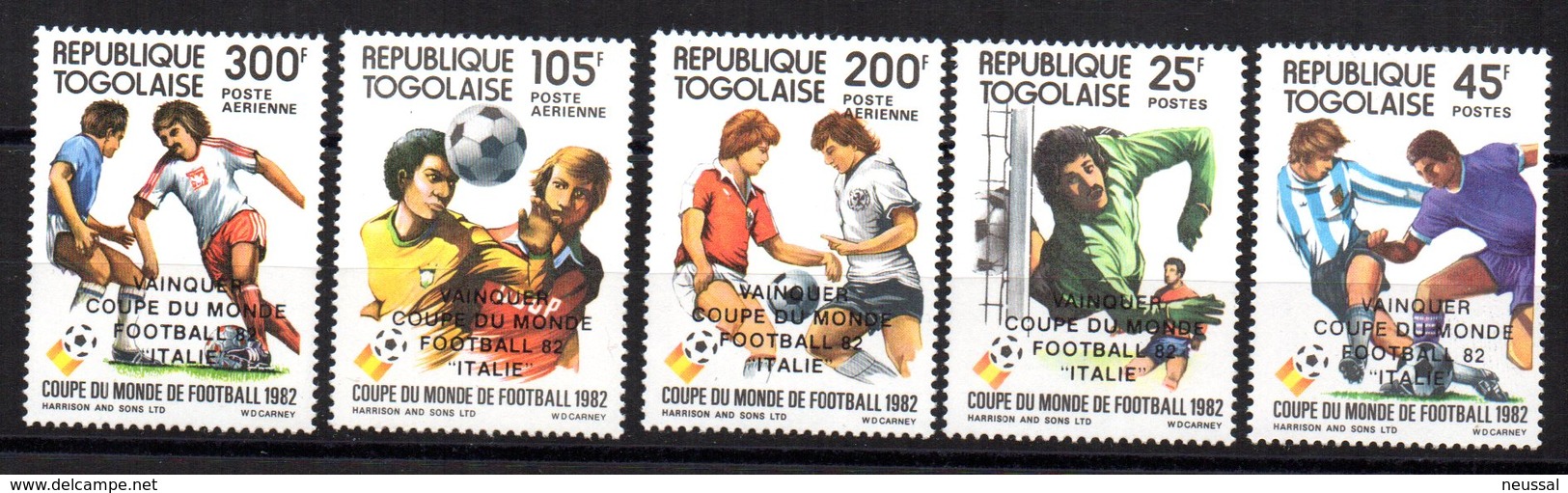 Serie Nº 1074/5 + A-473/5 Togo - 1982 – Espagne