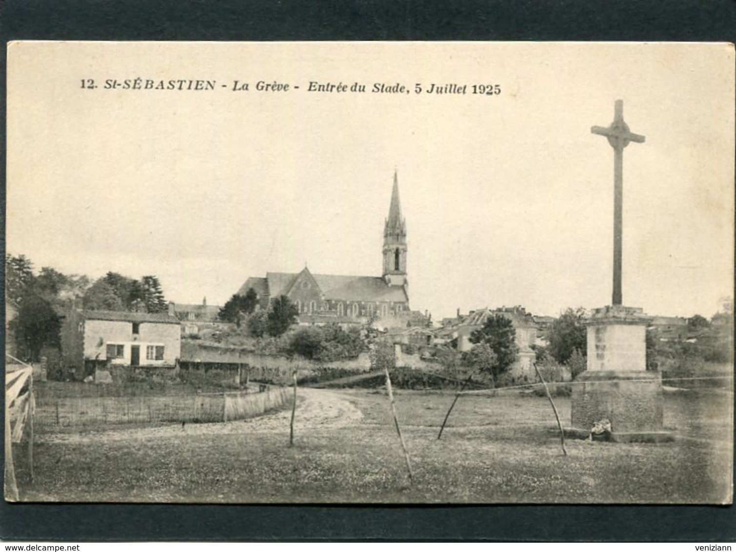 CPA - ST SEBASTIEN - La Grève - Entrée Du Stade, 5 Juillet 1925 - Saint-Sébastien-sur-Loire