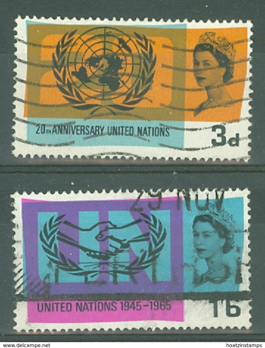 G.B.: 1965   20th Anniv Of U.N.O. And I.C.Y.    Used - Used Stamps