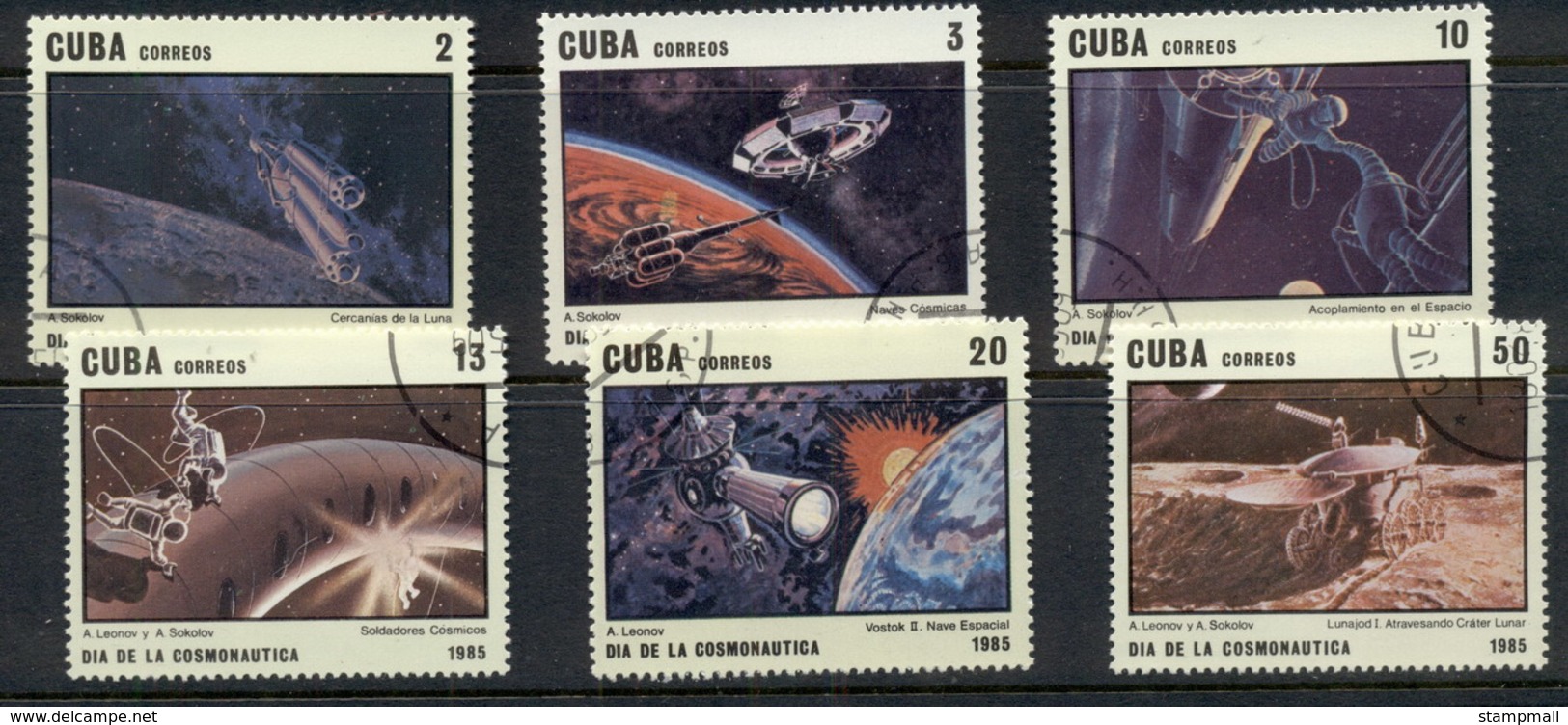 Caribbean Is 1985 Cosmonauts Day, Space Satellites CTO - Used Stamps