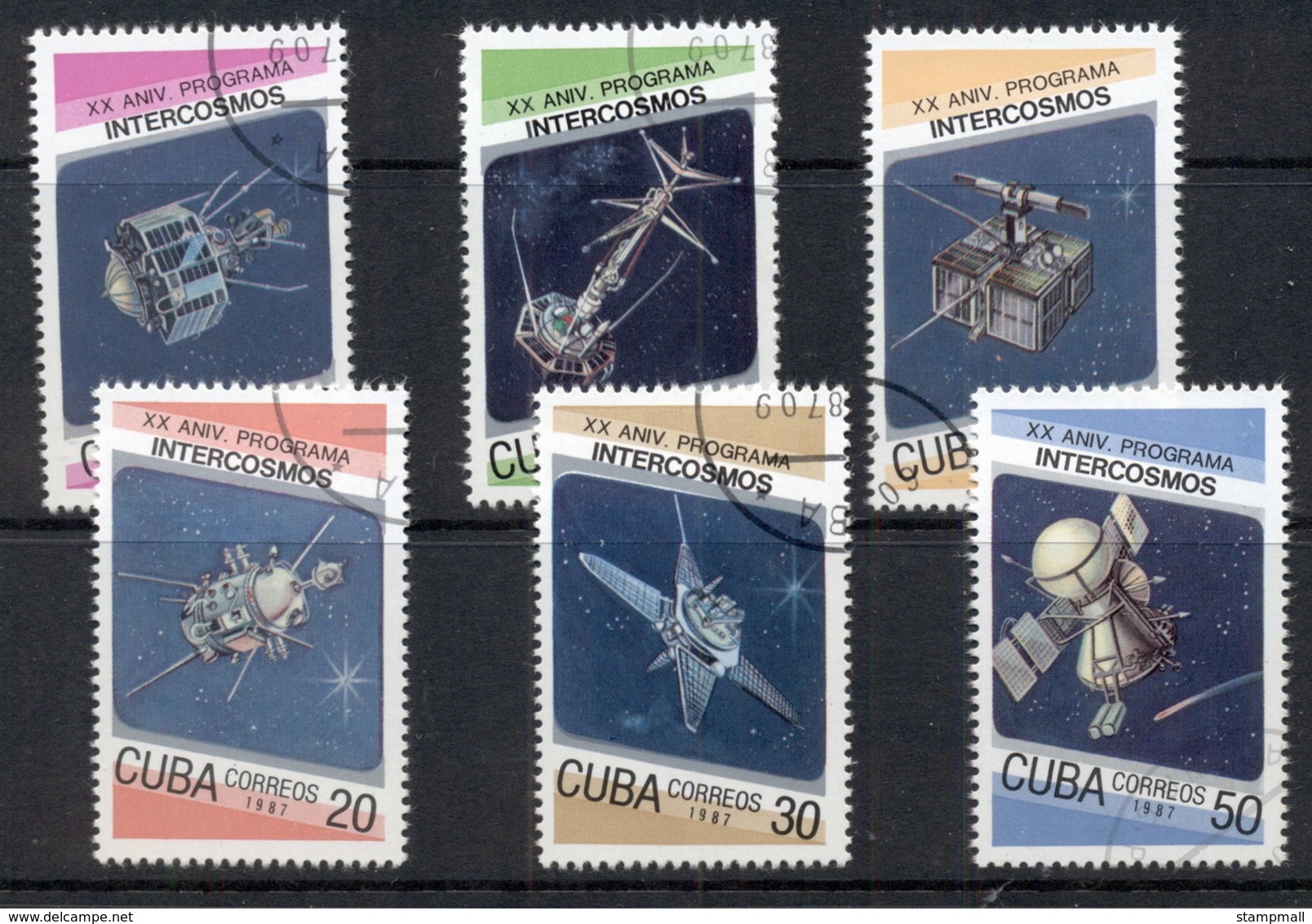 Caribbean Is 1987 Intercosmos, Space Satellites CTO - Used Stamps