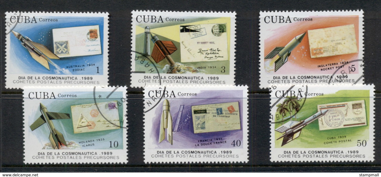 Caribbean Is 1989 Cosmonauts Day, Space Satellites CTO - Used Stamps