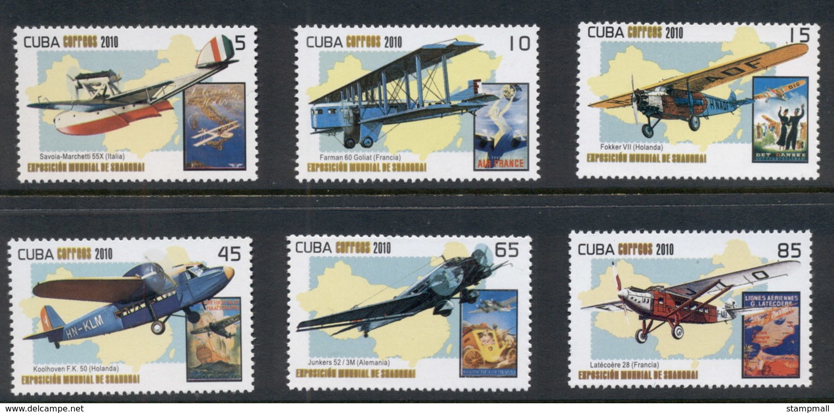 Caribbean Is 2010 Airplanes, Shanghai Expo MUH - Used Stamps