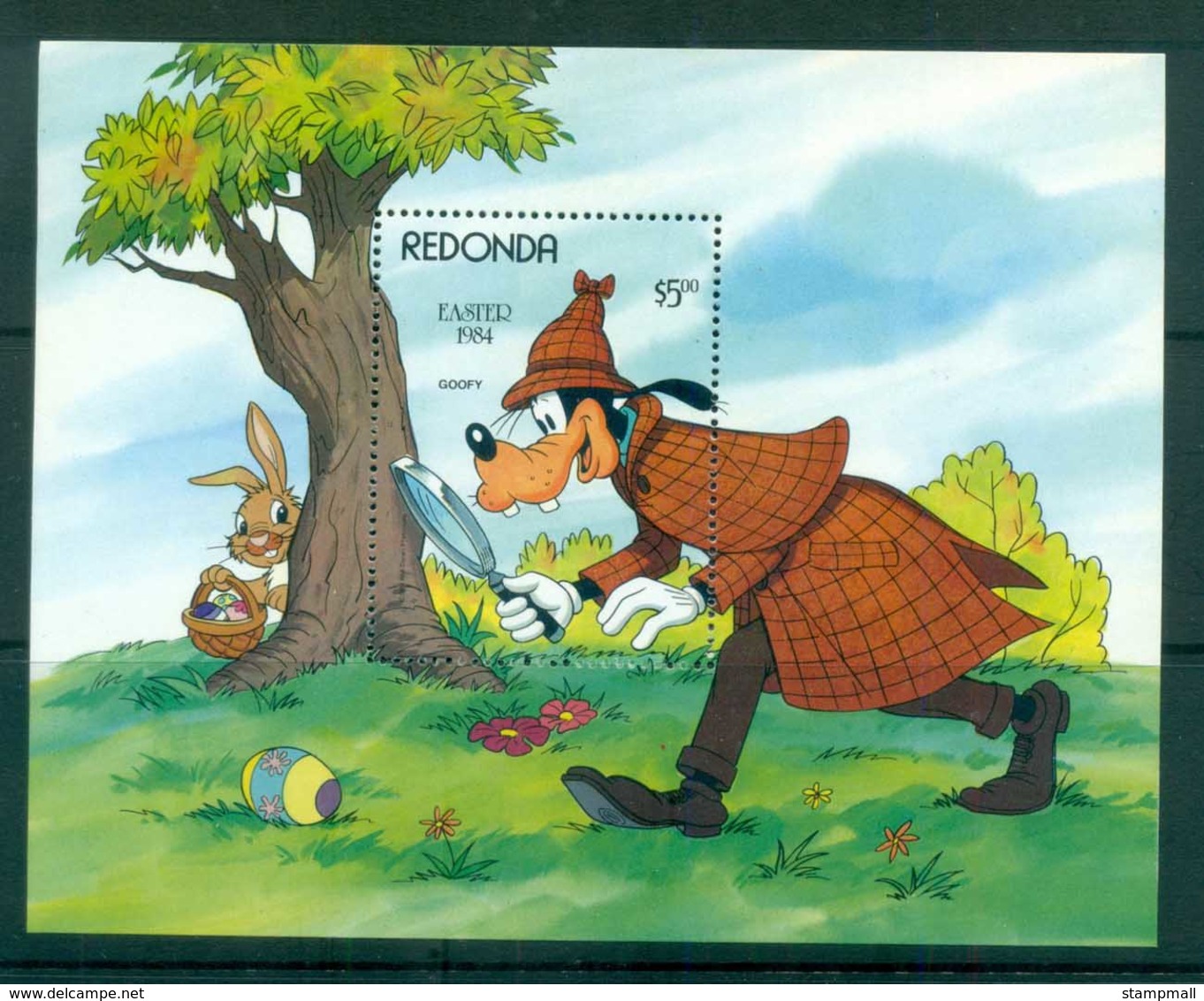 Redonda 1984 Disney, Easter, Goofy MS MUH Lot79045 - West Indies