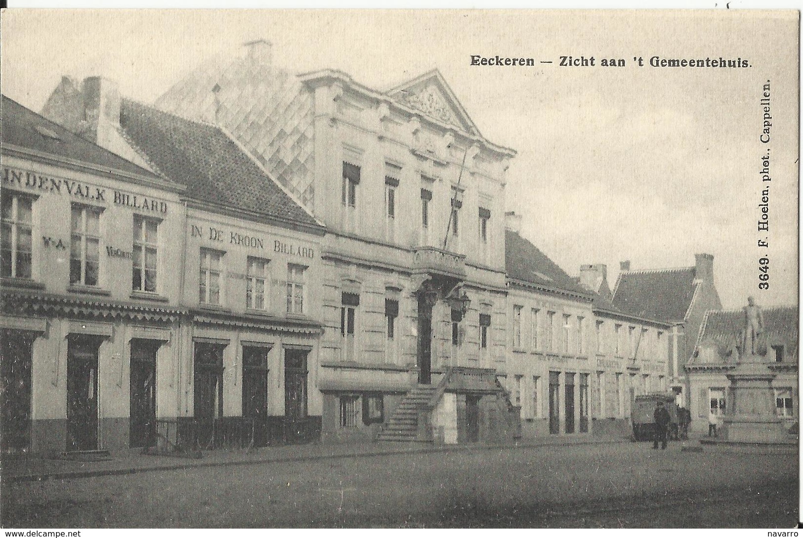 Antwerpen - EKEREN - Eeckeren - Zicht Aan 't Gemeentehuis Uitg F. Hoelen, Nr 3649 - Antwerpen