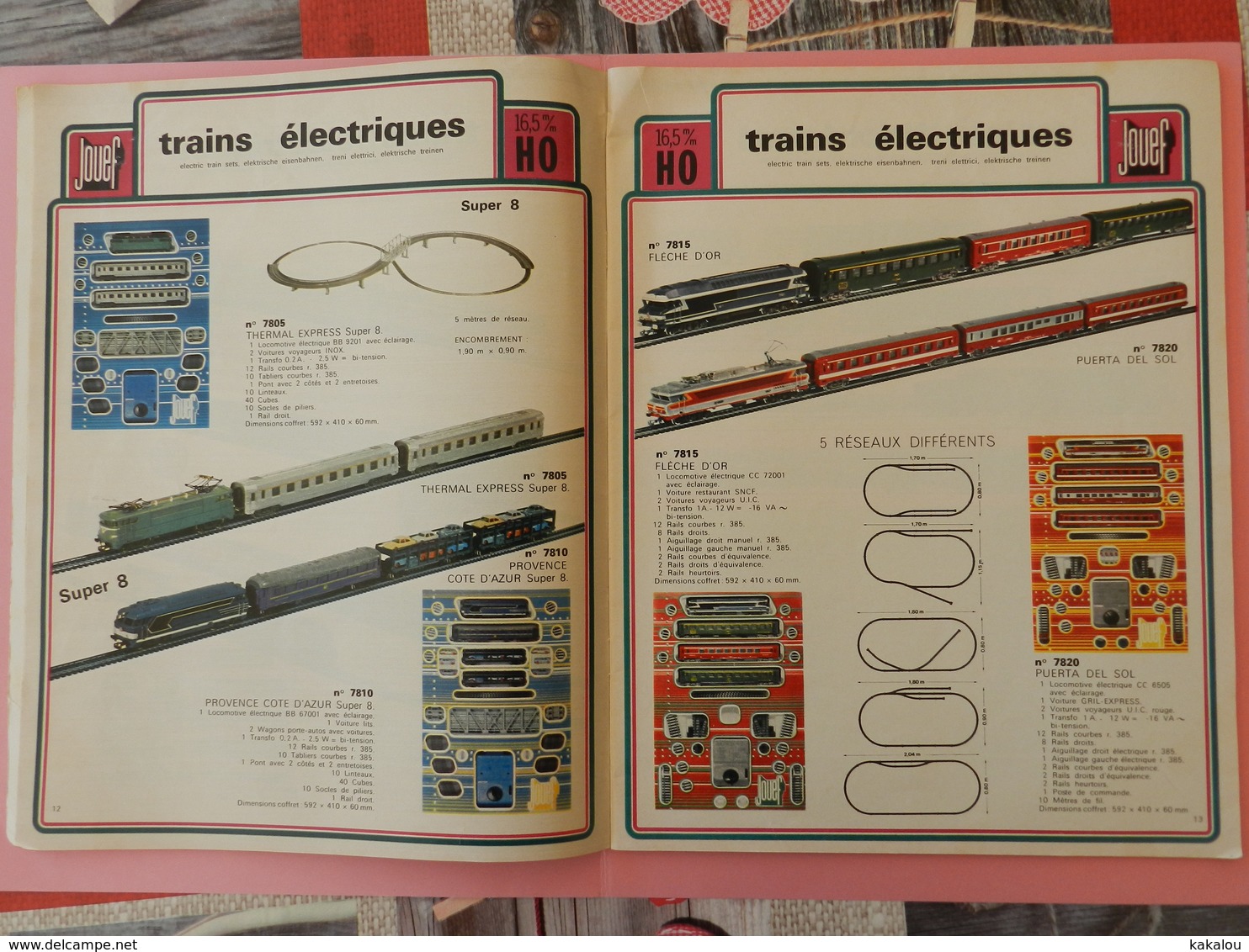 CATALOGUE JOUEF Trains Et Voitures Revendeur Vannes 52 1974 - Oud Speelgoed