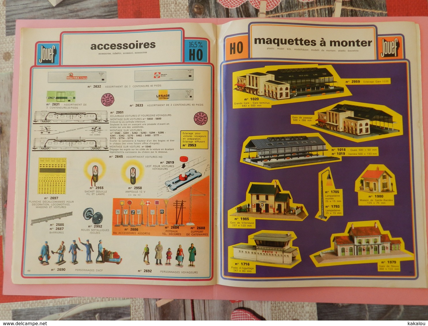 CATALOGUE JOUEF Trains Et Voitures Revendeur Vannes 52 1974 - Jouets Anciens