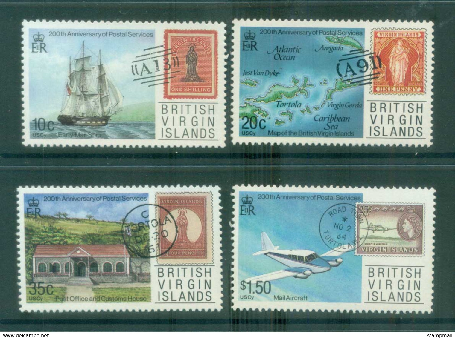 Virgin Is 1987 Postal Service Bicentenary MUH Lot81156 - Other & Unclassified