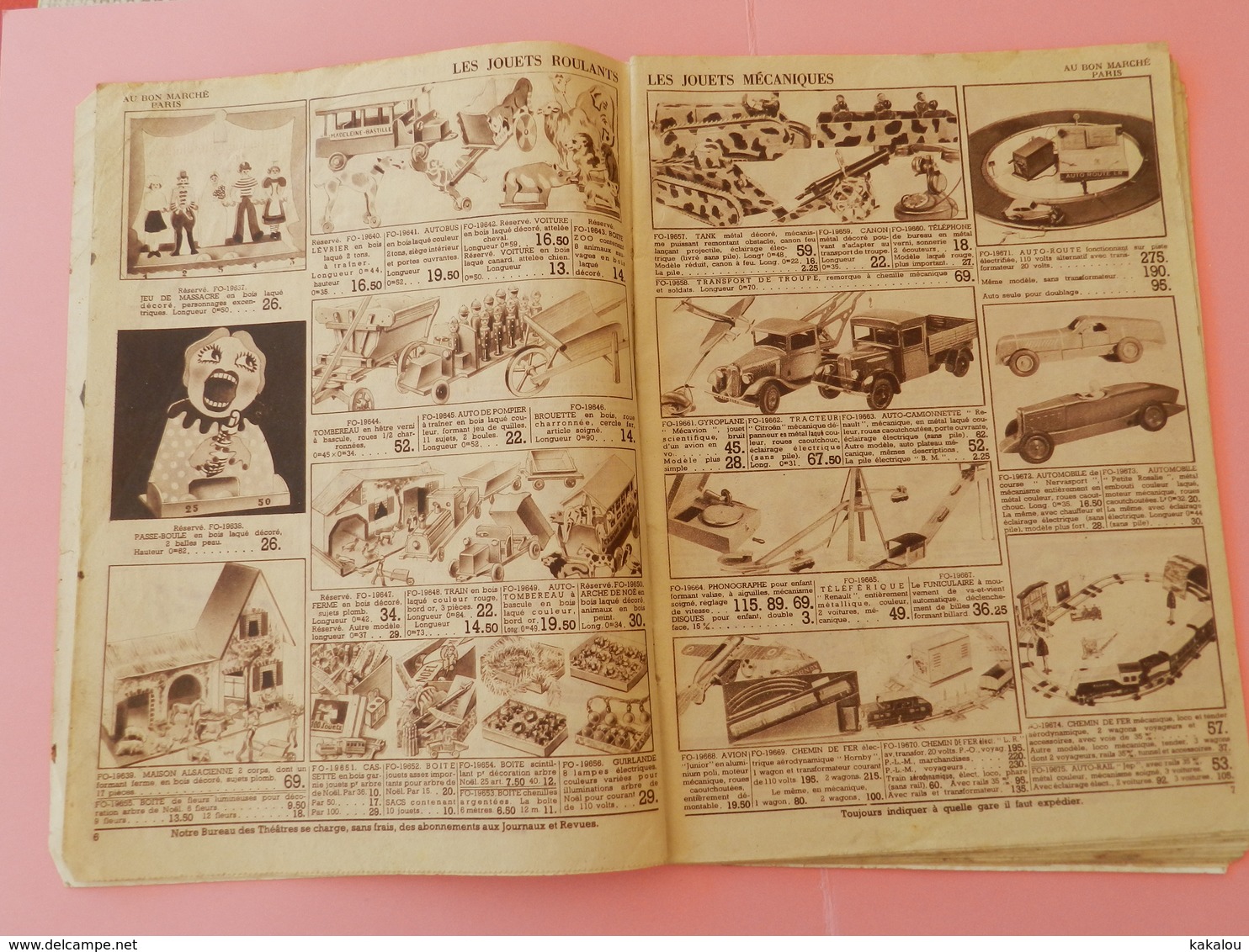 CATALOGUE AU BON MARCHE 1938 - Toy Memorabilia