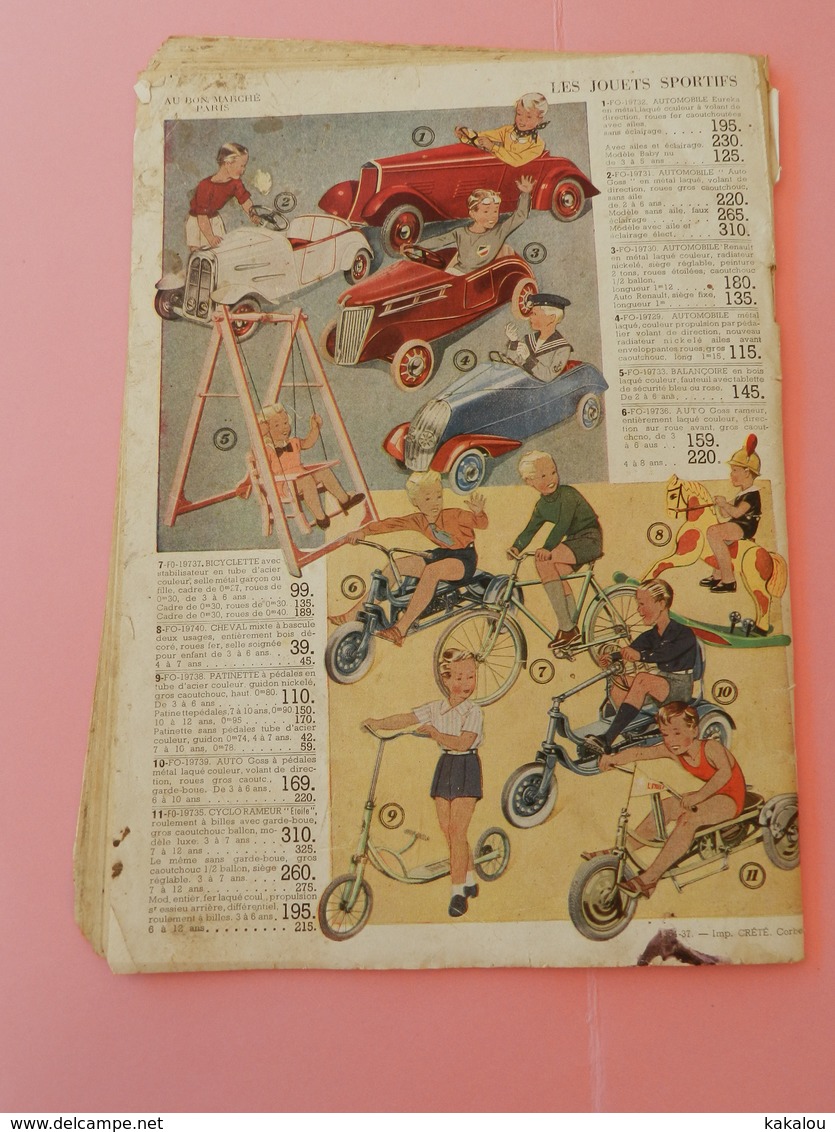 CATALOGUE AU BON MARCHE 1938 - Toy Memorabilia