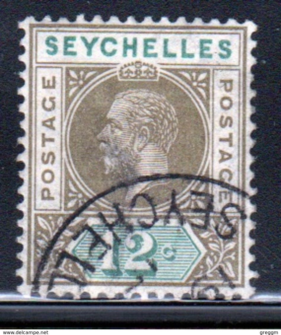 Seychelles George V 1912 Single 12 Cent Olive Sepia And Dull Green Stamp. - Seychelles (...-1976)