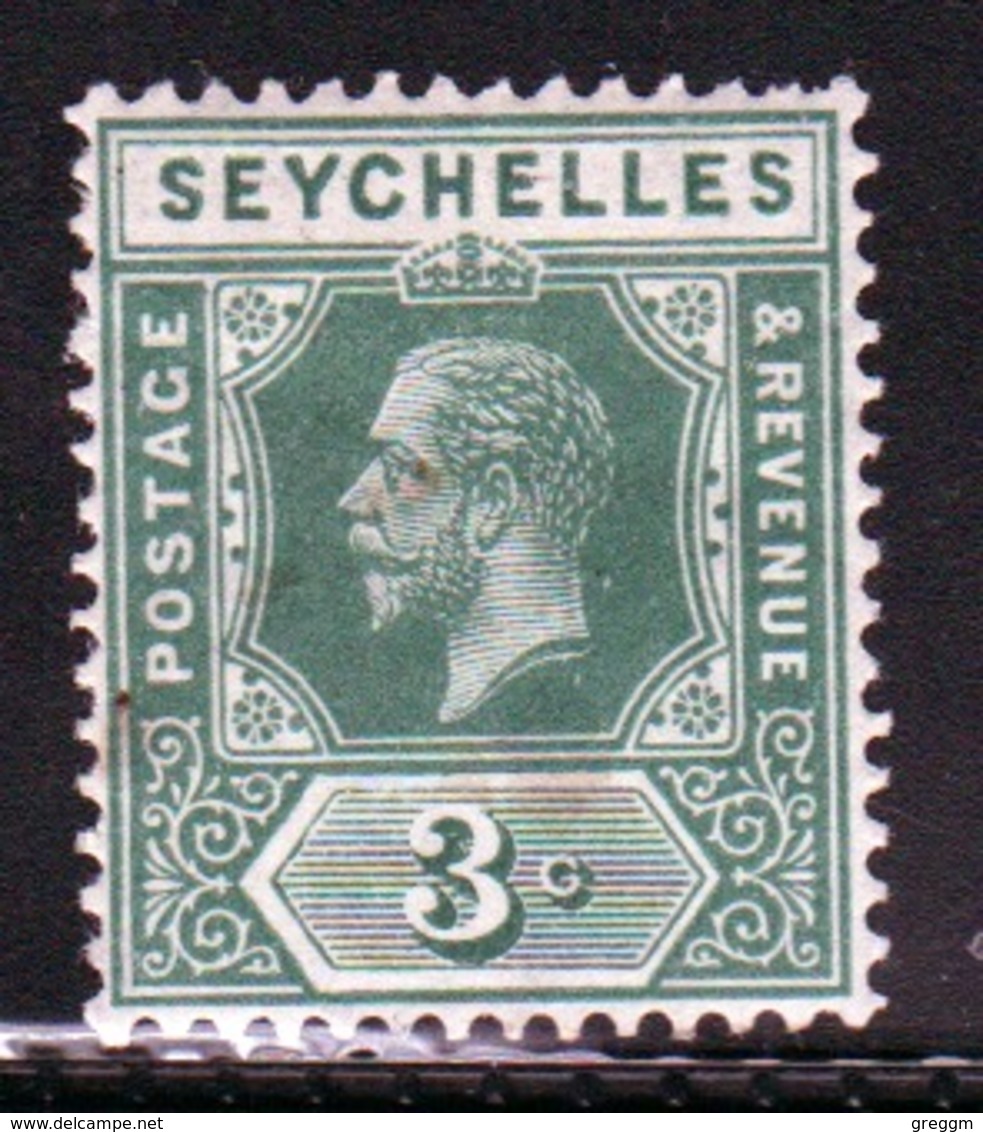 Seychelles George V 1917 Single 3 Cent Green Stamp. - Seychelles (...-1976)